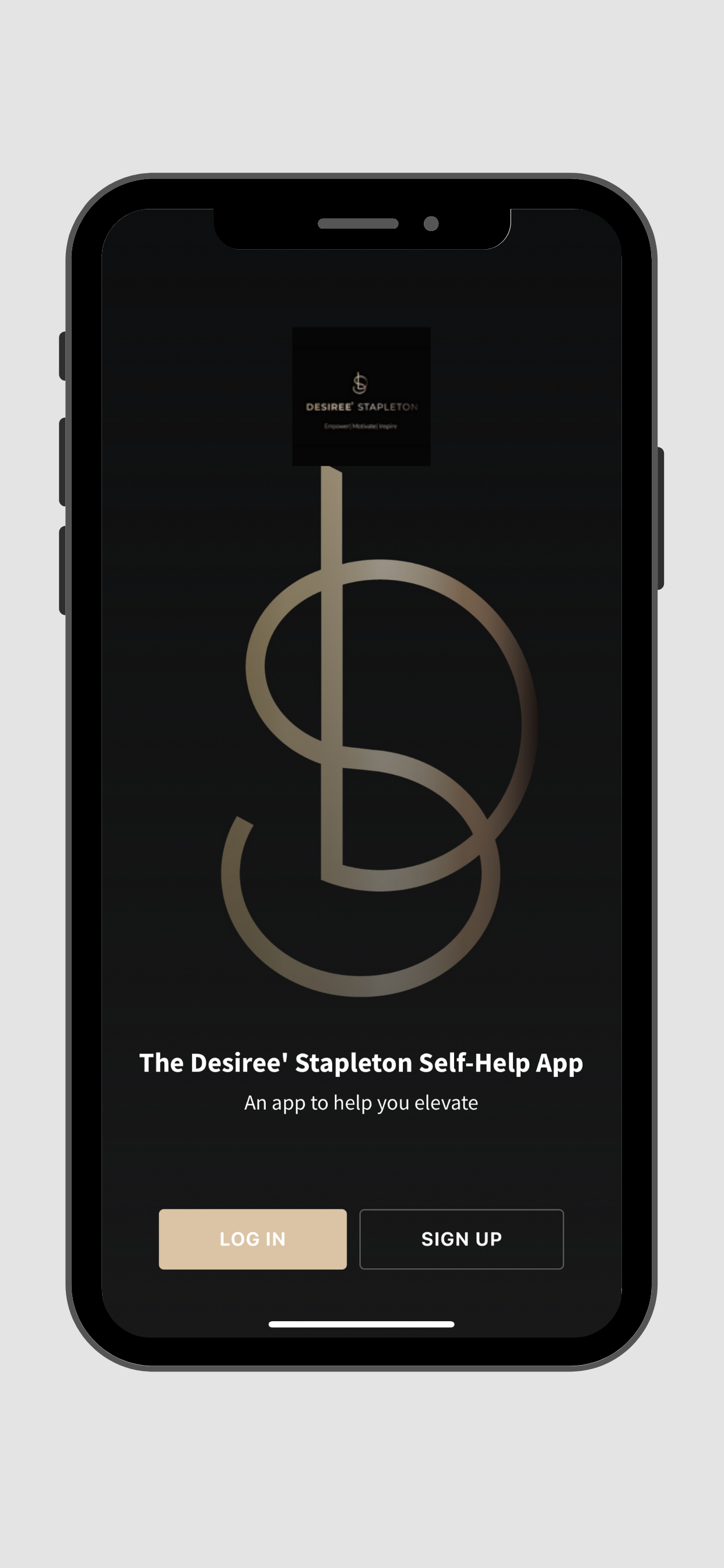 The Self-Help App Login Page